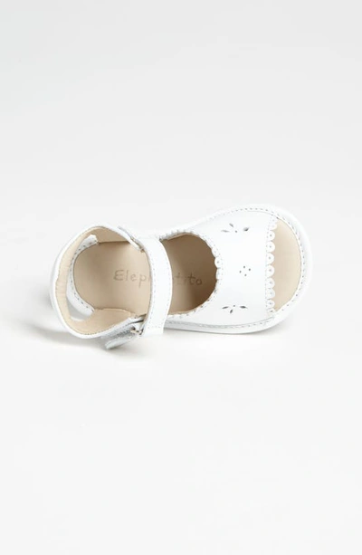 Elephantito Girls' Sandal With Scallop - Baby, Little Kid In White