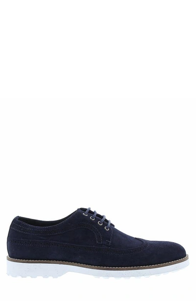 Zanzara Tiki Brogue Derby In Navy