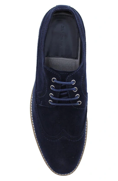 Shop Zanzara Tiki Brogue Derby In Navy