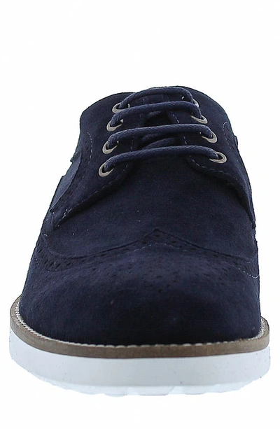 Zanzara Tiki Brogue Derby In Navy