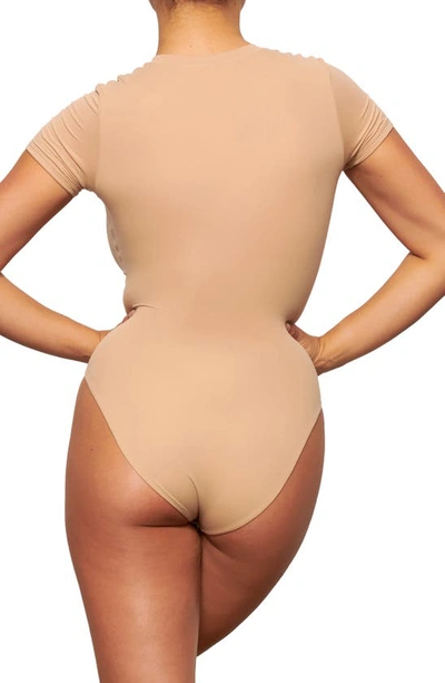 Shop Skims Fits Everybody T-shirt Bodysuit In Clay