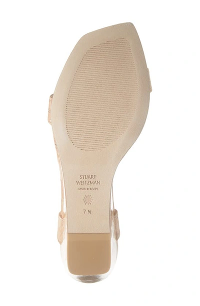 Stuart Weitzman Aleena Patent Two Band Wedge Sandals In Natural