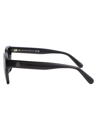 Shop Moncler Sunglasses In 01d Black