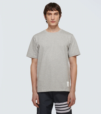 Shop Thom Browne Cotton T-shirt In Light Grey