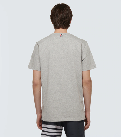 Shop Thom Browne Cotton T-shirt In Light Grey