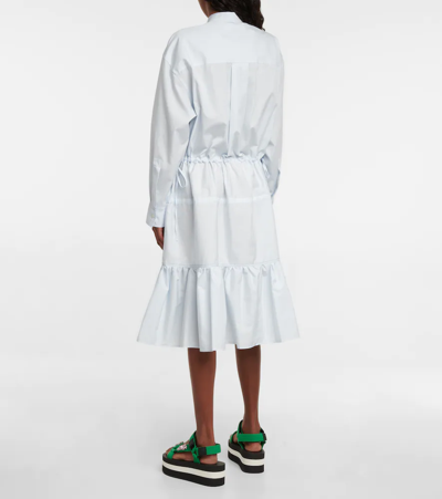 Shop Marni Cotton Poplin Shirt Dress In Alluminium