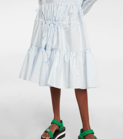 Shop Marni Cotton Poplin Shirt Dress In Alluminium