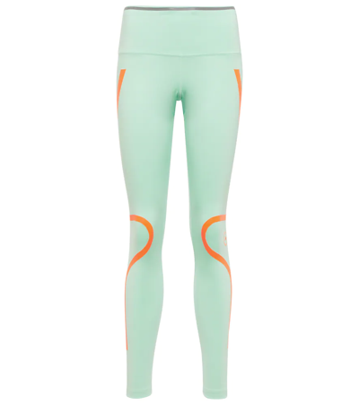 Shop Adidas By Stella Mccartney Truepace High-rise Leggings In Frogrn