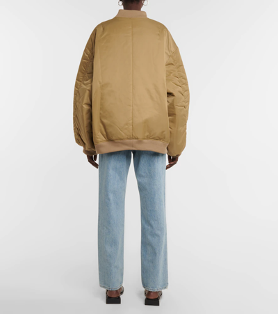 The Frankie Shop Astra Oversized Shell Bomber Jacket In Olive