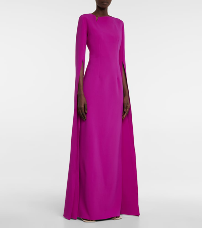 Safiyaa Crêpe Gown In Magenta