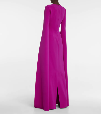 Safiyaa Crêpe Gown In Magenta