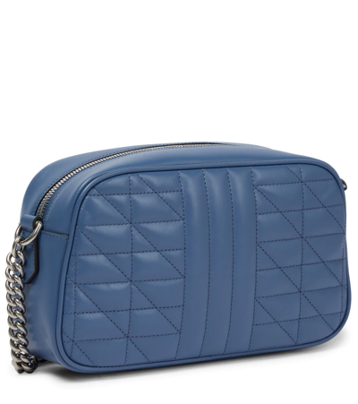 Shop Gucci Gg Marmont Small Shoulder Bag In Cle.blu/cle.blu/cl.b