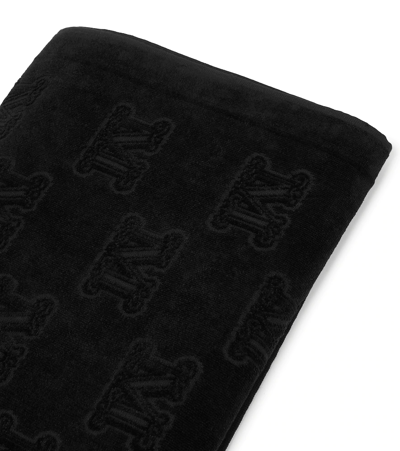 Shop Max Mara Cotton Towel In Nero