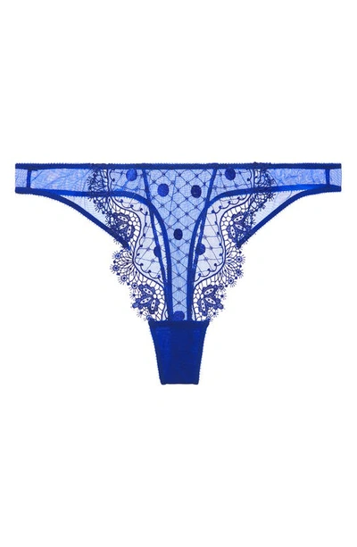 Shop Dita Von Teese Vedette G-string In Capri Blue