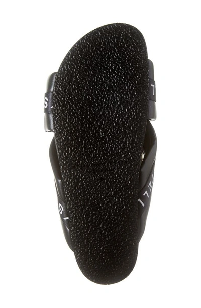 Stella Mccartney Vesta Eco Alt Logo Crisscross Sandals In 1000 Black