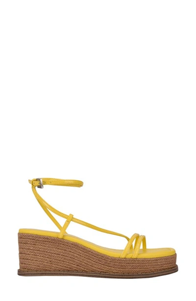 Shop Calvin Klein Neve Espadrille Platform Wedge Sandal In Yellow