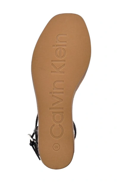 Shop Calvin Klein Neve Espadrille Platform Wedge Sandal In Black