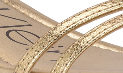 Shop Calvin Klein Neve Espadrille Platform Wedge Sandal In Gold