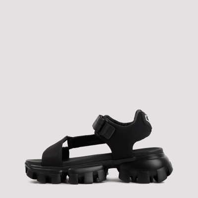 Shop Prada Cloudbust Nastro Sandals Shoes In Black