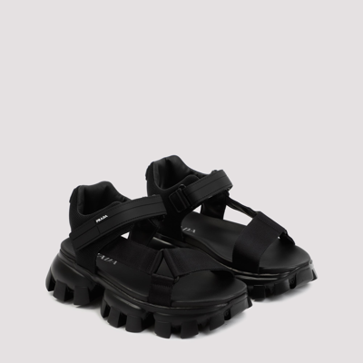 Shop Prada Cloudbust Nastro Sandals Shoes In Black