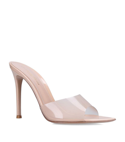 Shop Gianvito Rossi Patent Elle Mules 105 In Nude