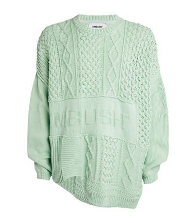 Shop Ambush Hem-detail Sweater In Green
