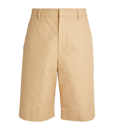 Shop Ambush Cotton-linen Shorts In Beige