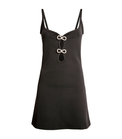Shop Mach & Mach Cut-out Mini Dress In Black