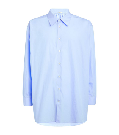 Shop The Row Oversized Lukre Shirt In Blue