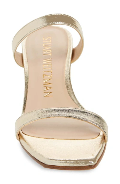 Shop Stuart Weitzman Aleena Wedge Slide Sandal In Platino