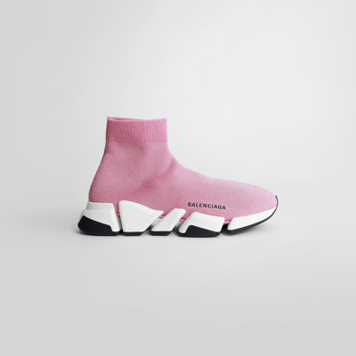 Balenciaga Women's Speed 2.0 Knit High Top Sock Sneakers In Pink | ModeSens