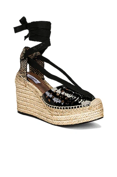 Shop Alaïa Vienne Espadrille Wedges In Noir