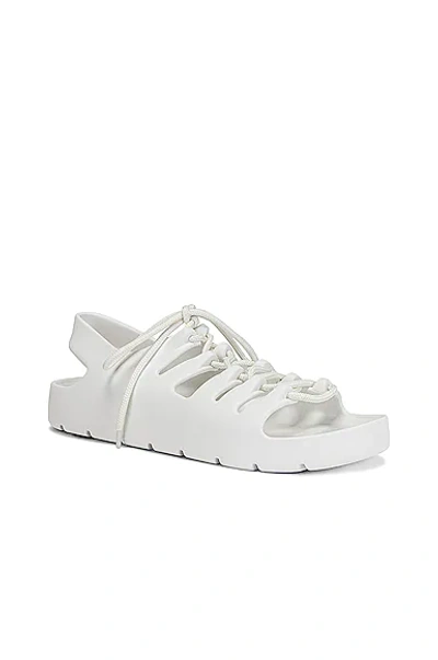 Bottega Veneta Women's Lace-up Rubber Sandals In Chalk