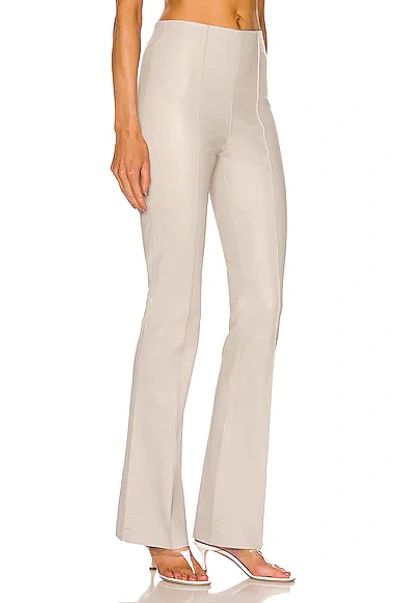 Shop Remain Floral Bootcut Leather Pant In Dove Grey