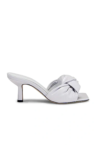 Shop By Far Lana Gloss Leather Heel In White