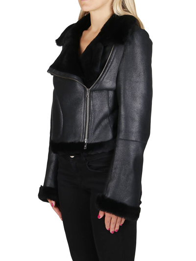Shop Ann Demeulemeester Black Leather Aysha Jacket