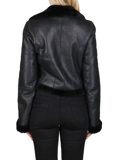 Shop Ann Demeulemeester Black Leather Aysha Jacket