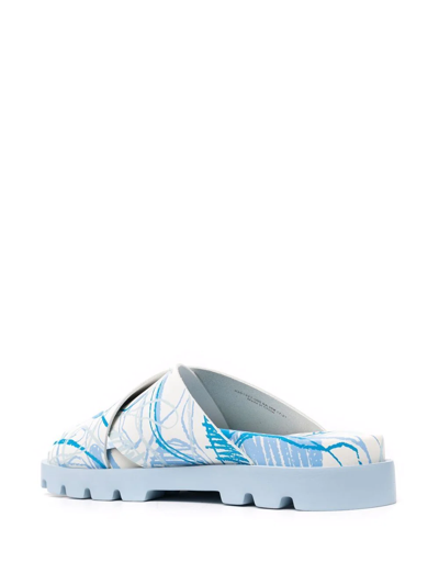 Shop Camper Brutus Abstract Print Sandals In Blue