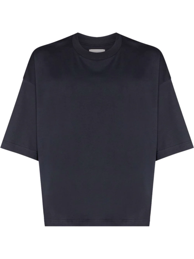 Studio Nicholson Crew Neck Oversized T-shirt In Blue