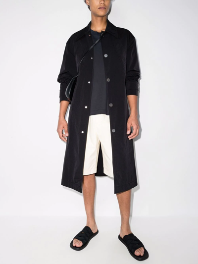 Studio Nicholson Crew Neck Oversized T-shirt In Blue