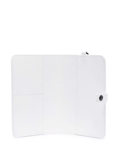 Shop Nina Ricci Logo Embossed Leather Wallet In White