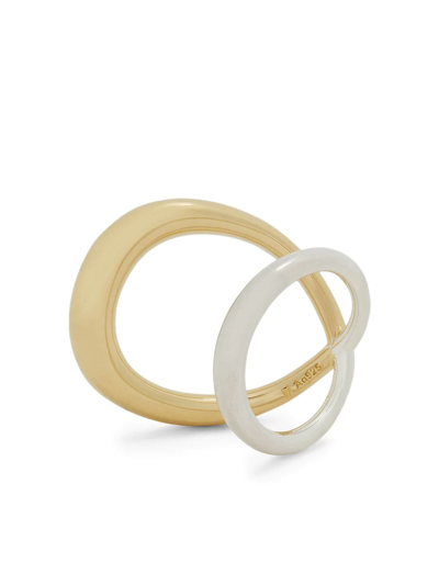 Shop Charlotte Chesnais Surma Double Ring In Gold