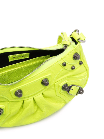 Balenciaga Women's Fluo Leather Le Cagole Mini Handbag In Yellow