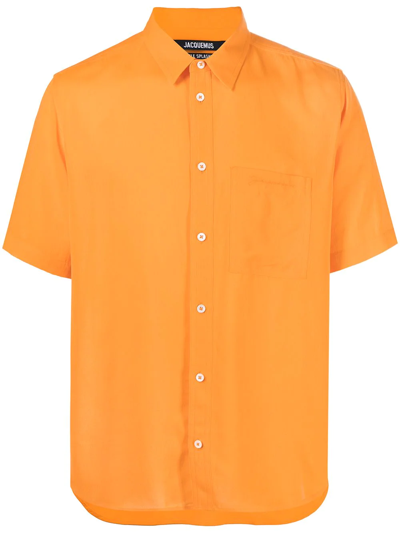 Shop Jacquemus Buttoned Short-sleeve Shirt In Orange