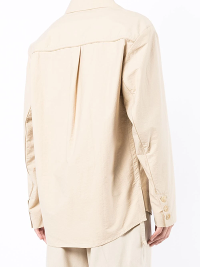 Jacquemus La Vesta Pacalo Cotton Blend Jacket In Braun