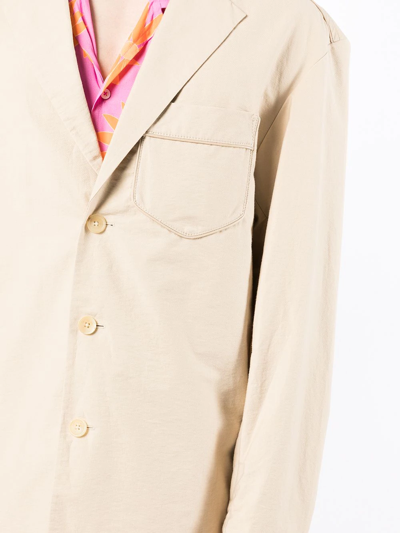 Jacquemus La Vesta Pacalo Cotton Blend Jacket In Braun