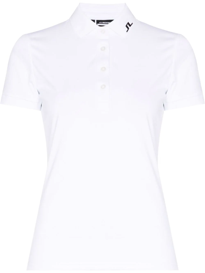 J. Lindeberg Golf Tour Tech Polo Shirt In Weiss