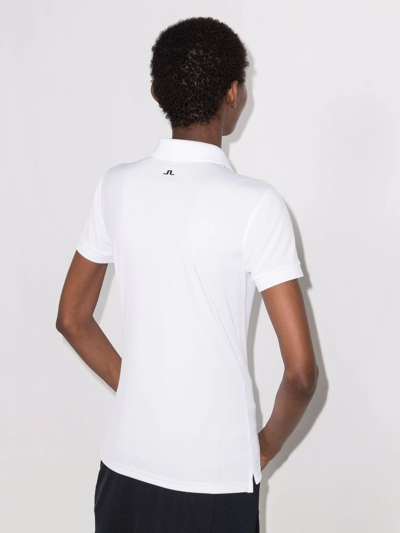 J. Lindeberg Golf Tour Tech Polo Shirt In Weiss