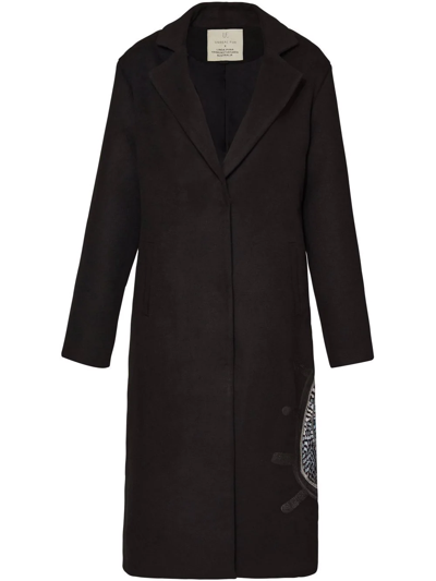 Shop Unreal Fur X Linda Puna Munga Embroidered Coat In Black