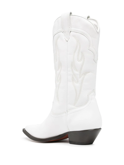 Sonora Santa Fe Leather Western Boots In Weiss